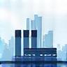 Building icon representing company